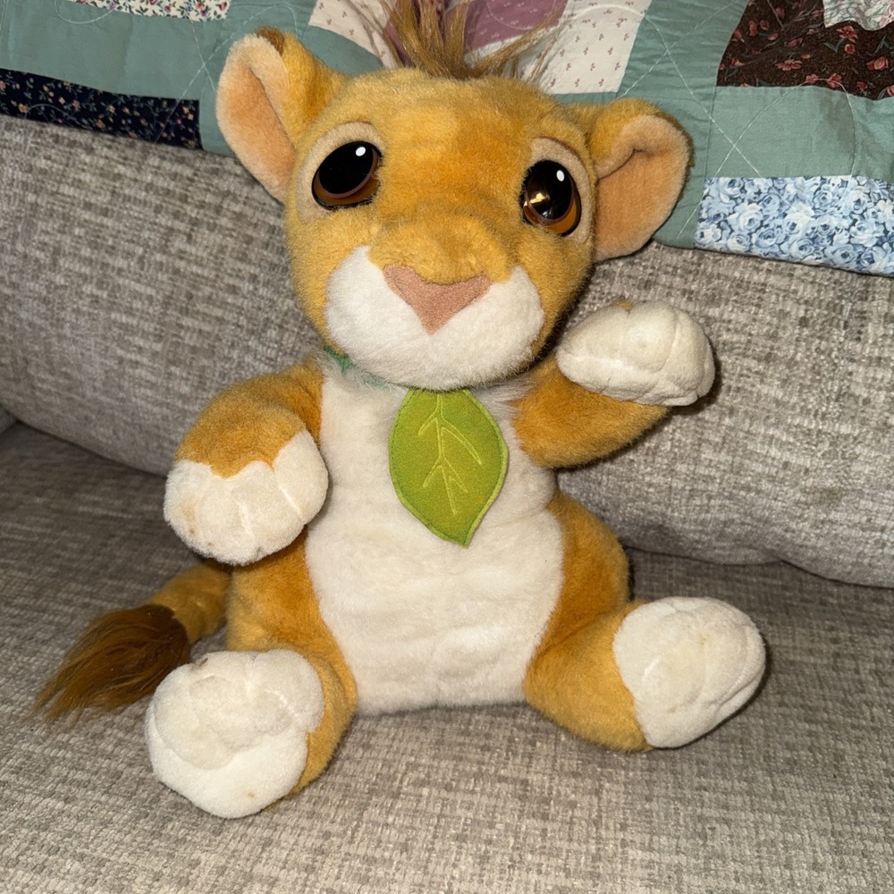 Disney Talking Simba Toy The Lion King 12" 1993 Giggling Baby Plush